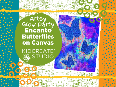 Artsy Glow Party- Enchanted Butterflies on Canvas (5-12 years)